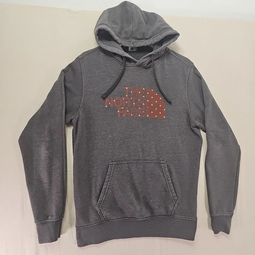 The North Face Men's Small Gray Half Dome Tent Graphic Pullover Hoodie Camping - Picture 4 of 9